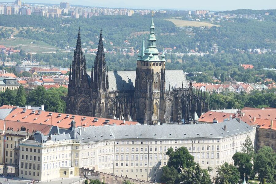 3-Hour Prague Castle & Interiors Tour - St. George’s Basilica, a calm contrast inside the complex