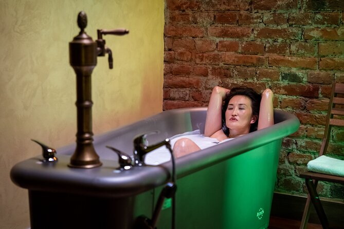 Beer Spa and Salt Cave in Prague (single bath) - Beer or Wine Soak, Plus Czech Dark and Light Beer