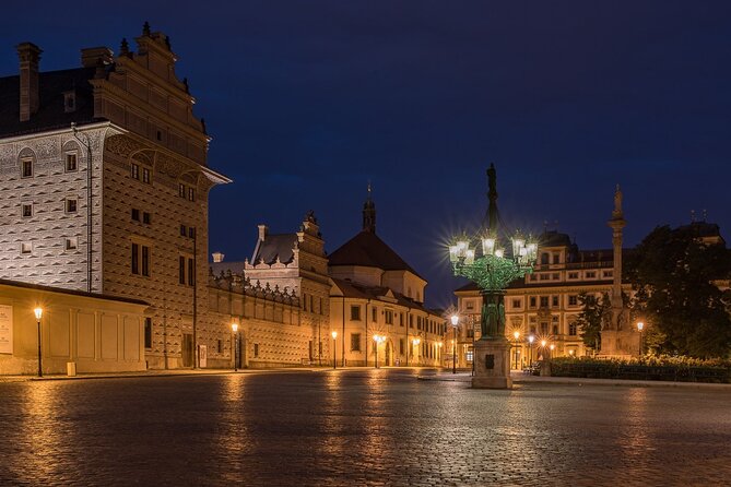 Best views of Prague by night - Strahovsky Klaster: one of the best night-city panoramas