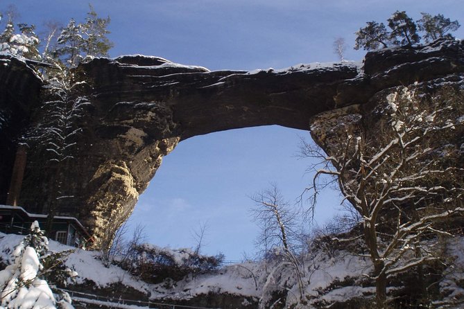 Bohemian And Saxon Switzerland Winter Tour from Prague - Stop 1: Bastei Bridge Walk on the Saxon Side of the Park
