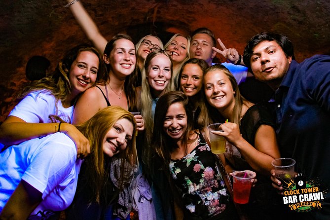 Clock Tower Bar Crawl ending at Prague's BIGGEST rooftop CLUB - The 700-year-old wine cellar factor (and what to expect)