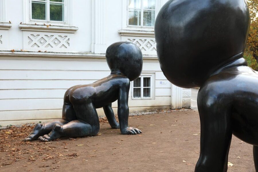 Contemporary art tour in Prague: the works of David Černý - David Černý in Prague, in plain street-level terms