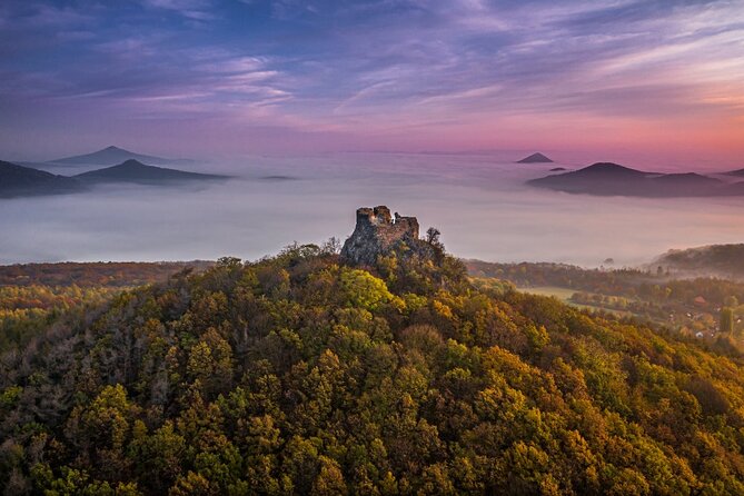 Czech countryside scenical hike to the castle, local deli tasting - Trebivlice garnet panning: your hands find the red