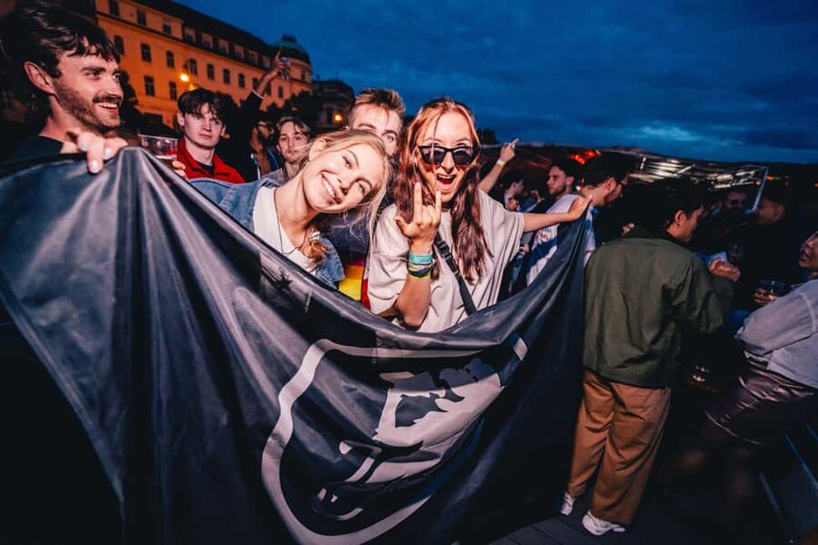 Drunken Monkey Prague Boat Party Open Bar to Duplex Club - The Vltava cruise portion: 2 hours of sunset views with onboard music