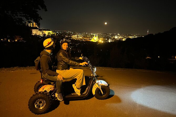 Electric Trike Night Tour in Prague - Live Guided - Lennon Wall, Charles Bridge, and the “from outside” museum moments