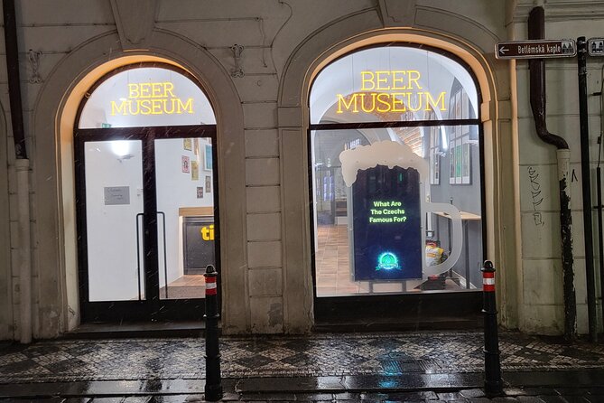 Enjoy 3 beers in Czech Beer Museum - Beer Tasting Details: Samples, Drafting, and Bottling a Souvenir