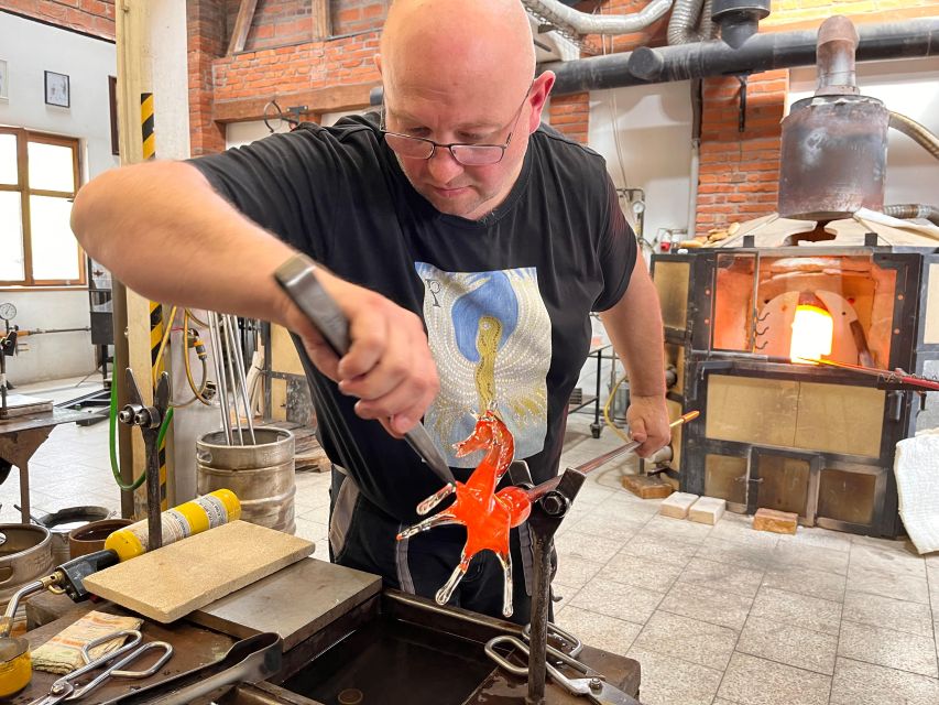 From Prague: Bohemian Glass Crystal Private Tour with Lunch - Novotný Glass Studio and Museum: where replicas meet real craft