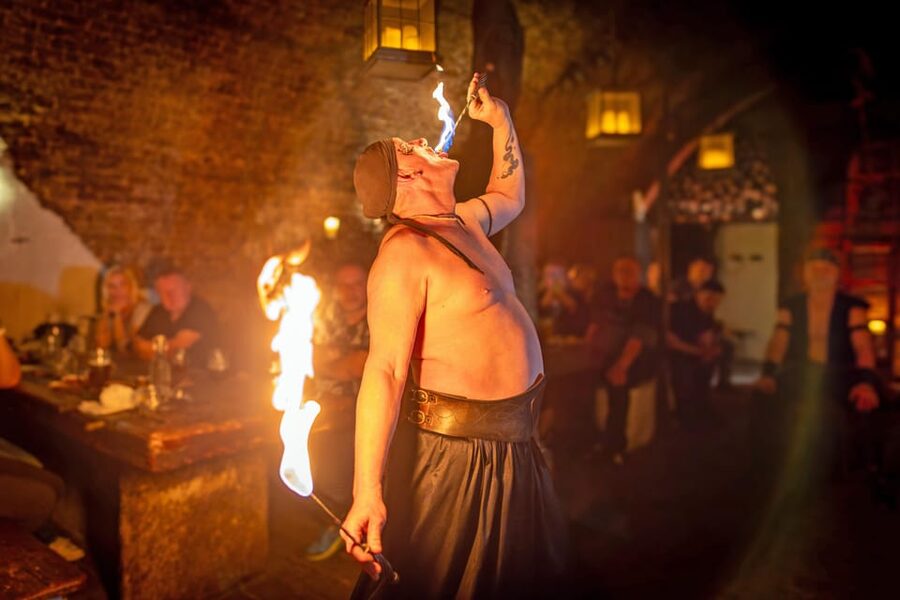 From Prague: Medieval Dinner, Show, Castle and Brewery - Baroque Dětenice Castle: photos, touching artifacts, and a short guided circuit