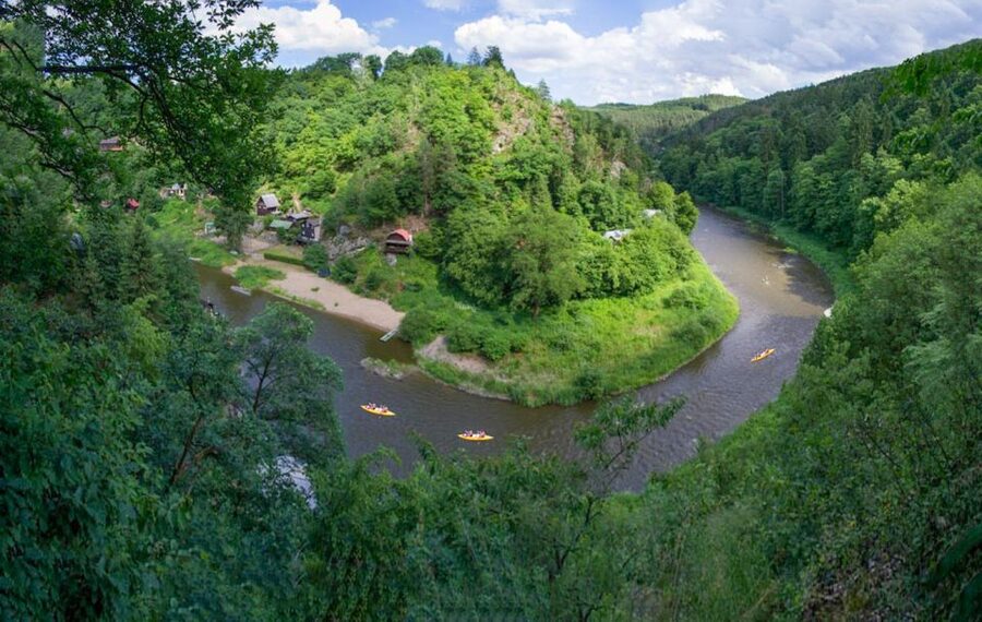 From Prague: Sazava River Canoe Day Trip for All Levels - The Day Flow: Pickup, Train to the Start, Then 4 to 5 Hours on the Water