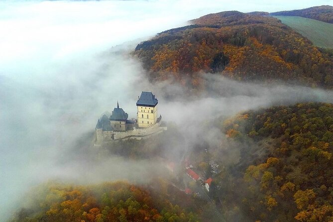 From Prague: Small-Group Karlstejn Castle & Koneprusy Caves Trip - Prague pickup, comfy minivan, and the feel of a real day trip