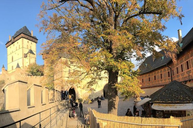 Full-Day Countryside Bike Tour to Karlstejn Castle (small group) - Arriving at Karlštejn Castle: exterior views plus optional interior