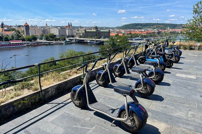 Guided sightseeing e-scooter tour of Prague: 2 hours - Letná Beer Garden viewpoint and Hanavský Pavilion photo moments