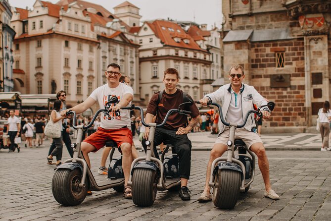 Guided sightseeing e-scooter tour of Prague: 2 hours - Staroměstské náměstí and the Old Town Hall clock stops