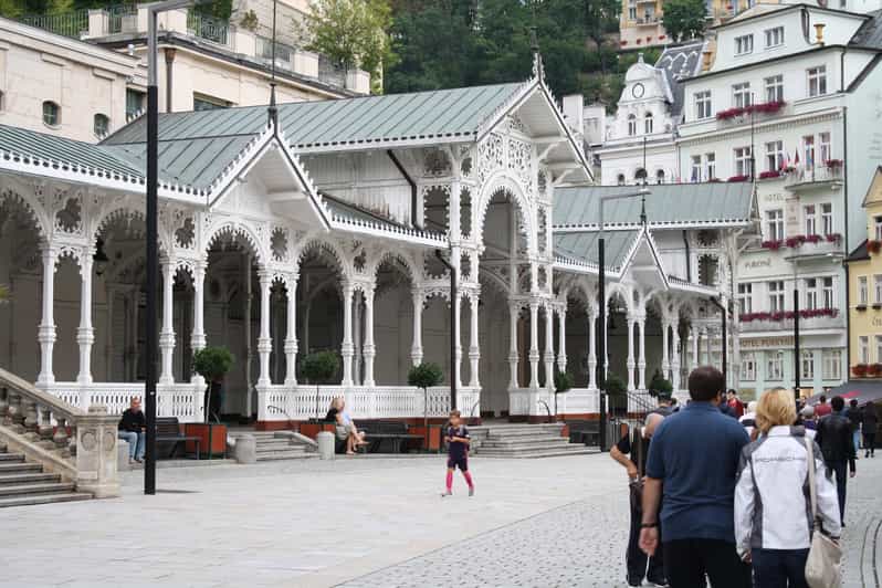 Karlovy Vary excursion - The Colonnades Walk: Market, Geiser, El Molino, Liberty, and The Park