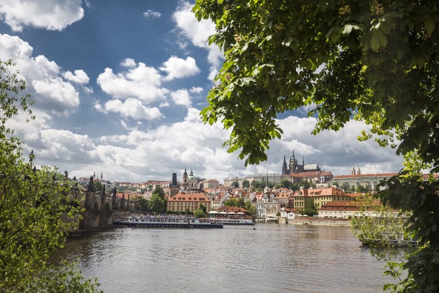 Prague: 3–Hour Castle Grounds Walking Tour and River Cruise - Malá Strana vibes, tram up to Castle Hill, and a Kampa Island detour