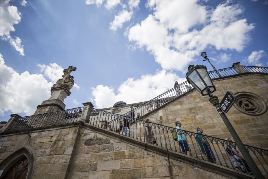Prague: 3–Hour Castle Grounds Walking Tour and River Cruise - Prague Castle grounds tour, with major highlights and clear limits
