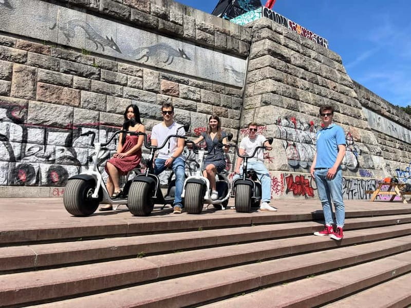 Prague: 3-Hour Fat Tire E-Scooter Tour - Getting started at Hotel Grandior: practice, safety, then rolling out