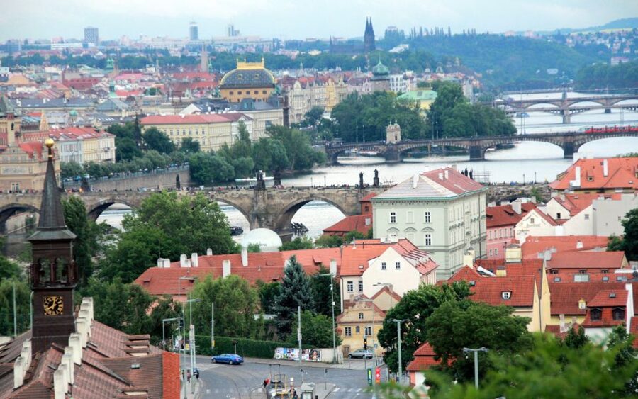 Prague "ALL-IN-ONE" City E-Bike Tour - John Lennon Wall, Charles Bridge, Josefov, and Old Town Square at the finish