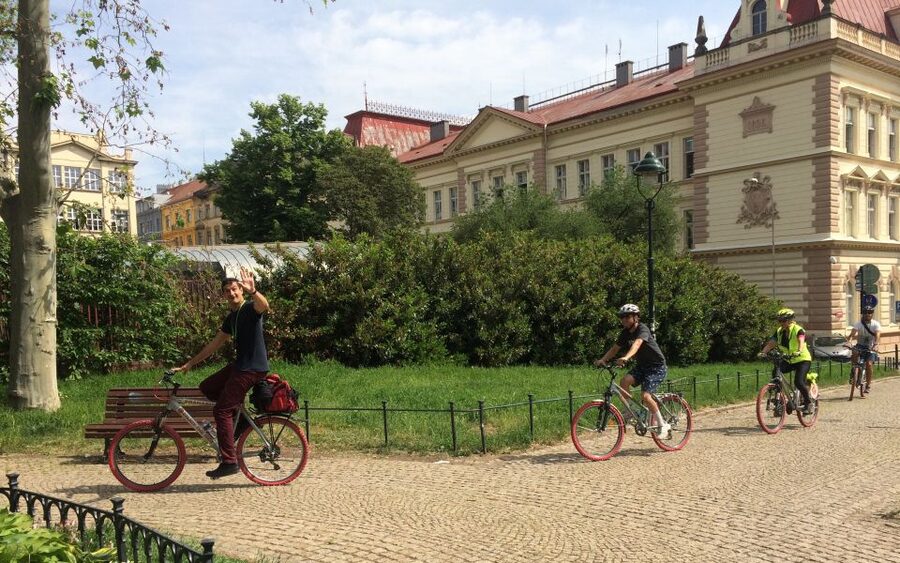 Prague "ALL-IN-ONE" City E-Bike Tour - Municipal House, Powder Tower, Estates Theatre, and Dancing House