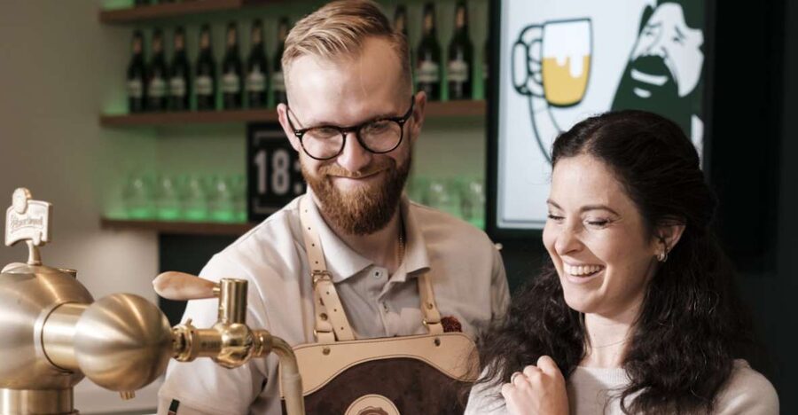Prague: Beer Pouring Class at Pilsner Urquell Experience - Prague beer pouring, where foam becomes your skill