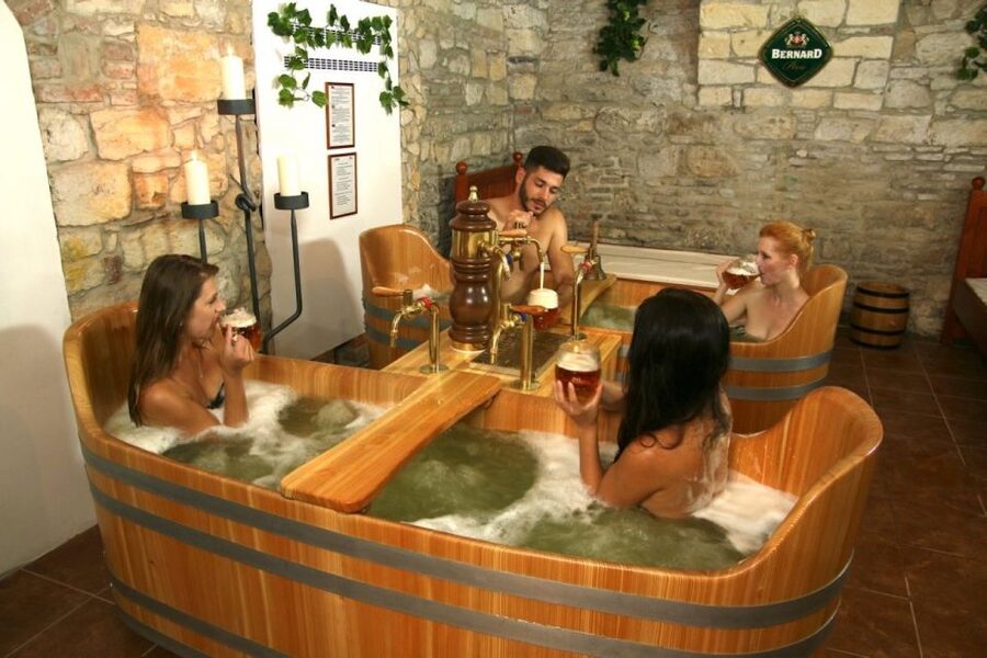 Prague: Bernard Beer Spa with Beer and Massage Option - The beer bath ritual: unlimited Bernard beer and a regulated soak