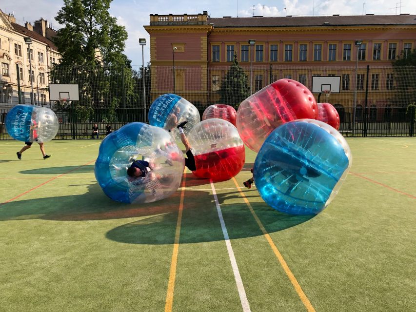 Prague: Bubbles football in city centre of Prague - Knee Pads, Water, Changing Room, and Shower: The Comfort Details That Matter