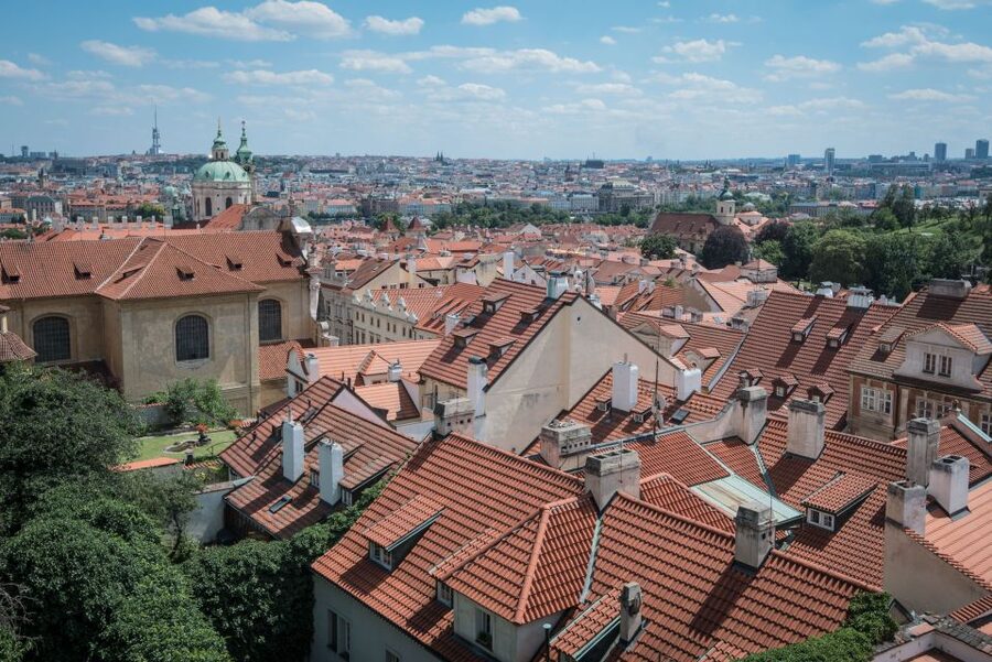 Prague: Castle Grounds & Highlights Walking Tour small-group - Old Royal Palace exterior walls: the colors you notice first