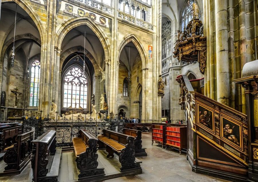 Prague Castle: Royal Palace, Cathedral, and Golden Lane Tour - St George’s Basilica: where the tour tone shifts