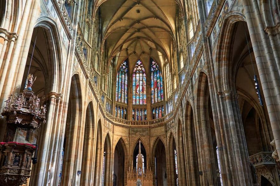 Prague Castle St. Vitus Cathedral, Royal Palace, St. George's Basilica - St. Vitus Cathedral: coronations, burials, and Gothic drama you can spot