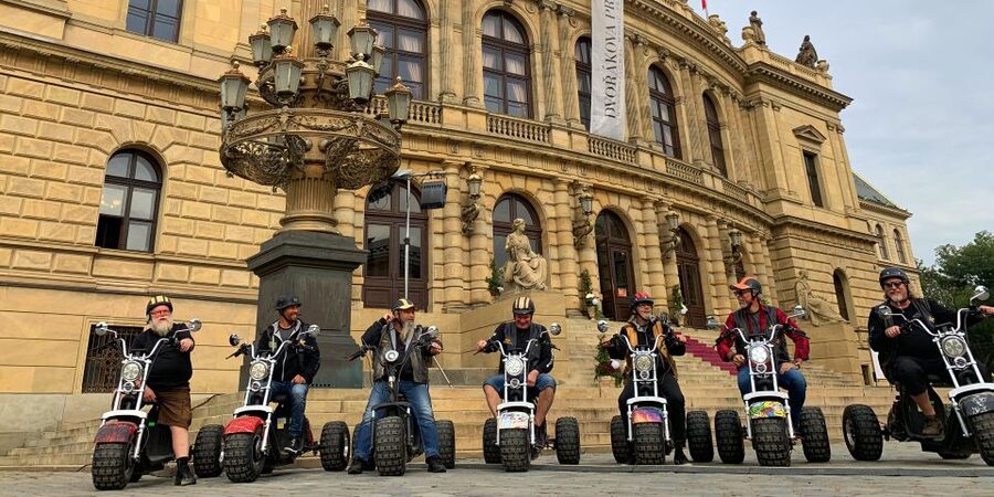 Prague: City Highlights Guided Electric Trike Tour - Meet at Prague On Segway, Coffee in Hand, Then Helmets On