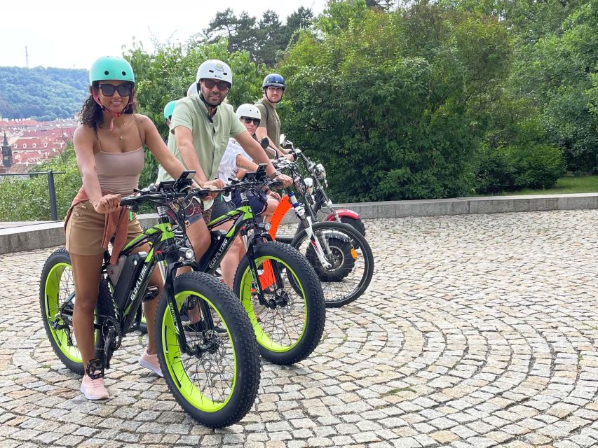 Prague: City Viewpoints Tour by Electric Fat Bike - Letná Park and the 6-bridges viewpoint, plus giant metronome photo stops