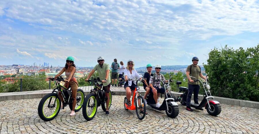 Prague: City Viewpoints Tour by Electric Fat Bike - Strahov Monastery, Castle District, and palaces on the ride back down