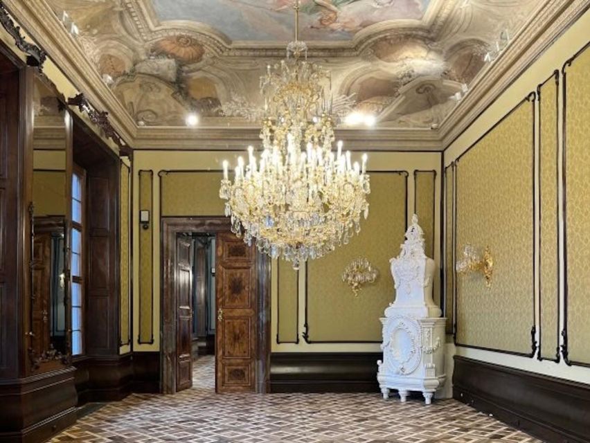 Prague: Clam-Gallas Palace Entry Ticket with Audio Guide - Golden and Turquoise Halls: restored details you can actually spot