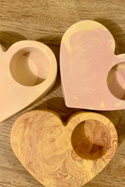 Prague: Craft your unique tea-candle holder set - What You Make: Jesmonite Holder Plus Six Soy Candles