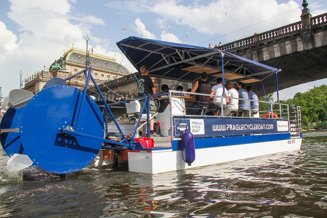 Prague Cycle Boat - The Swimming Beer Bike - Stop One: Vltava Beach and the Long Pedal Along the Water