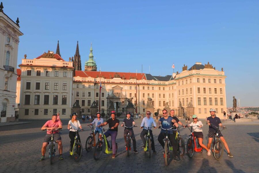 Prague: E-Bike/E-Scooter Viewpoint Tour - Petřín Hill royal gardens: the Prague spires viewpoint combo