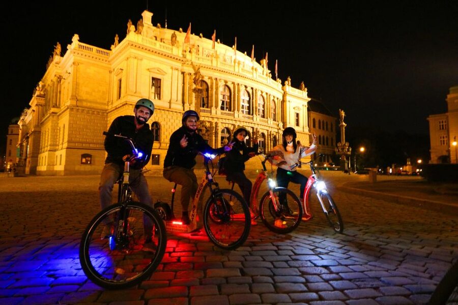 Prague: E-Bike/E-Scooter Viewpoint Tour - Letná Park: the Vltava River, bridges, and Old Town in one view