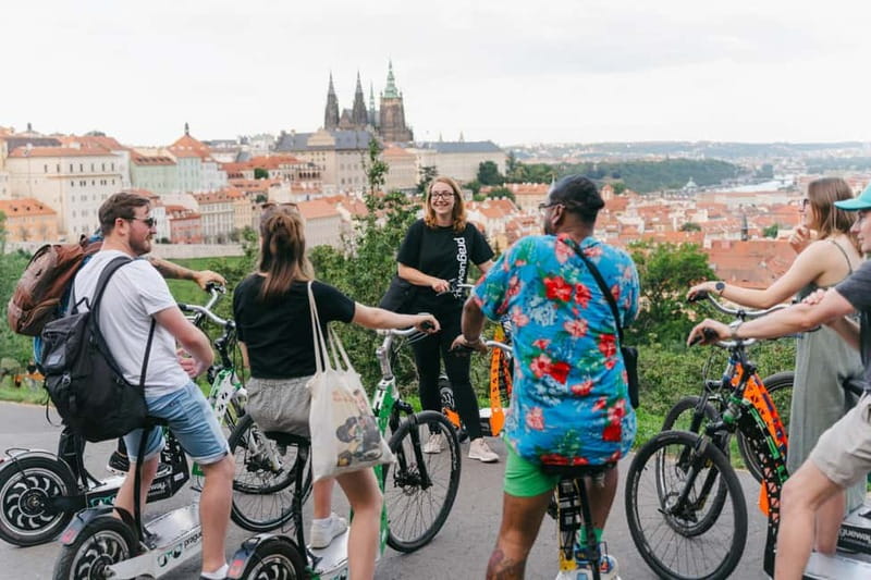 Prague: E-Scooter Grand City & Panoramas Small-Group Tour - Starting at Charles Bridge, with training that keeps the day fun