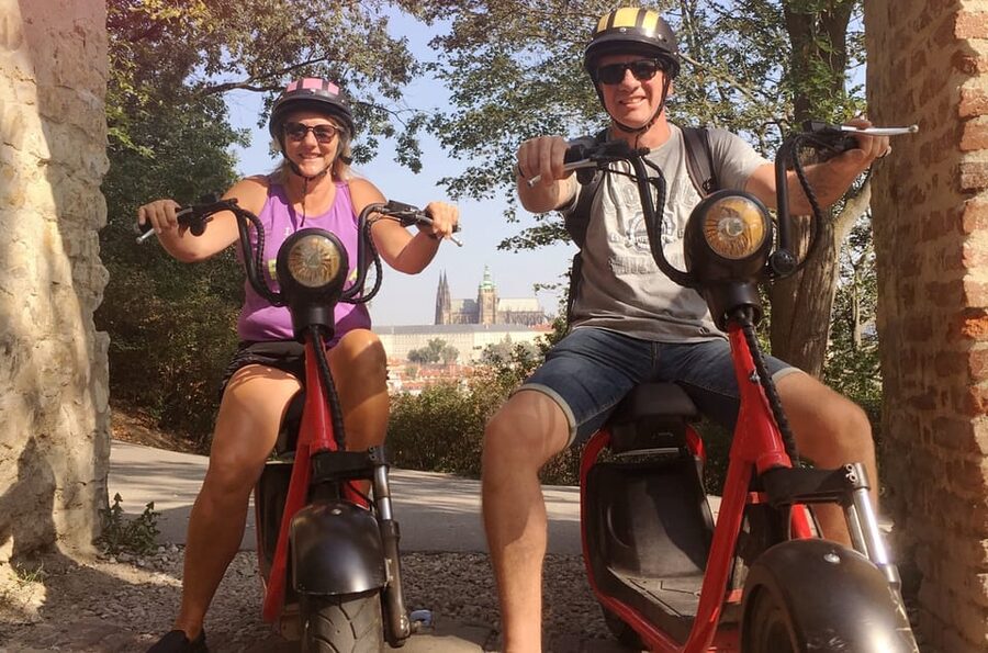 Prague Electric Scooter and eBike Grand Tour - Letná Park and Petřín Hill Views: Prague From Above