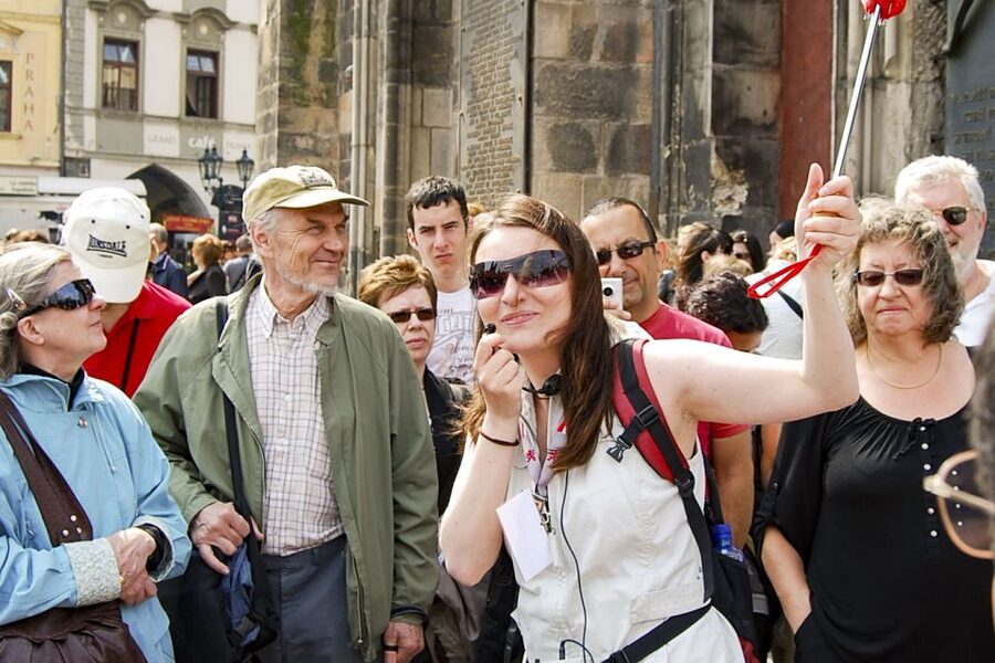 Prague: Full-Day Tour with Lunch and River Boat Cruise - Tram Up to the Castle: Courtyards, Basilica of St. George, and Panoramic Stops