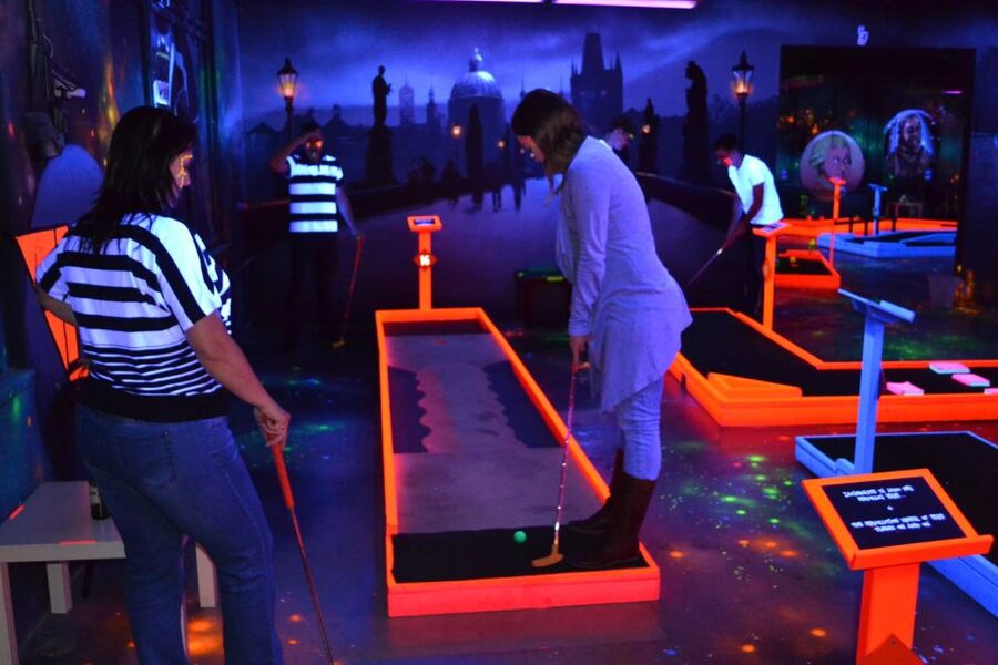 Prague: Glow Golf Mini Golf Game by UV Light - Logistics in Prague: where to go and how to plan your evening