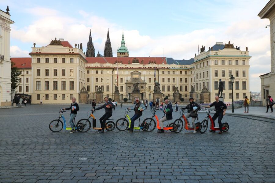 Prague: Grand e-Scooter Guided Tour - Prague Castle District, St. Vitus area, and Strahov Monastery viewpoints
