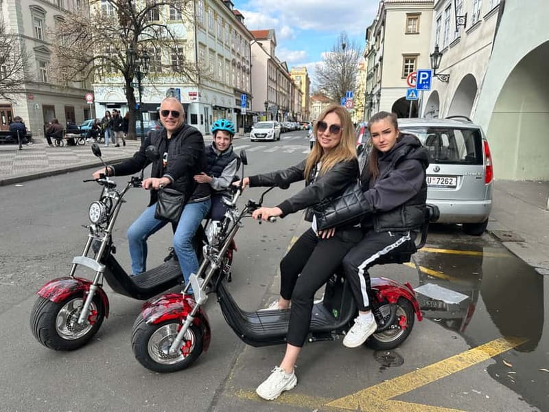 Prague: Guided Fat Tire e-Scooter Tour - Petrin Park, the narrow street moment, and the John Lennon wall