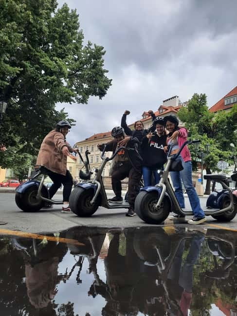 Prague: Guided Fat Tire e-Scooter Tour - Charles Bridge to Kampa Park, plus National Theatre views