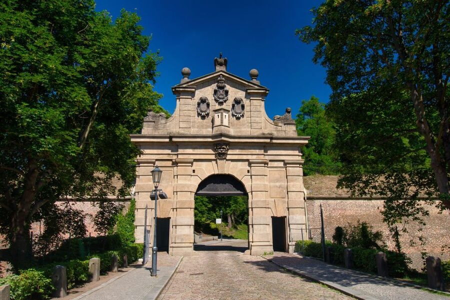 Prague: Guided tour to the historic fortress of Vyšehrad - Panoramic viewpoint: Prague Castle, Charles Bridge, and red rooftops