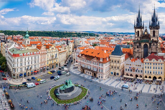 Prague Highlights in Half a Day - Quick facade stops: U Novaku, then Tesla’s stained glass