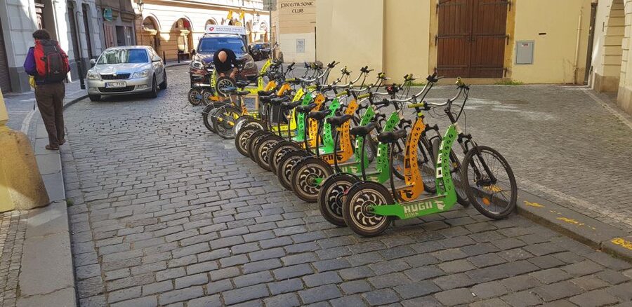 Prague: Highlights Tour on e-Scooter or eBike - David Černý’s Provocations and the Kafka Museum Stop