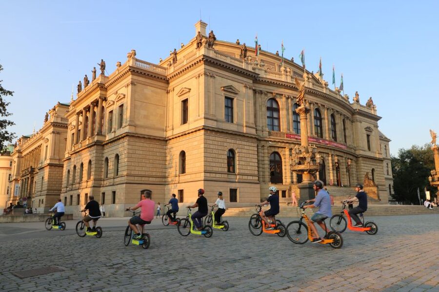 Prague: Highlights Tour on e-Scooter or eBike - Vltava Riverbank to Letna Hill, With the Metronome and Monument History