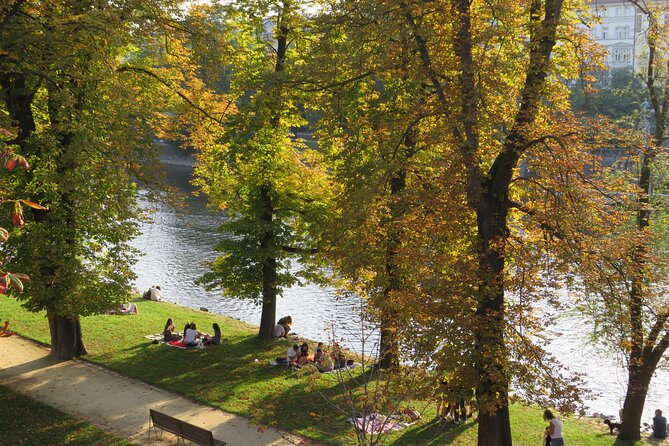 Prague Literary & Historical Tours - Comprehensive Route - Slovanský ostrov viewpoints: Prague from the river island edge