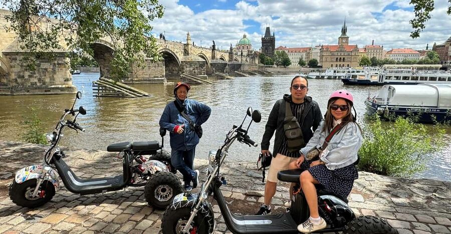 Prague Monastery & Panoramic Viewpoint Electric Trike Tour - Letná Park and the Prague Giant Metronome: a fast start with skyline payoff